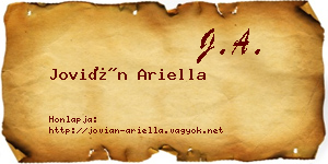 Jovián Ariella névjegykártya